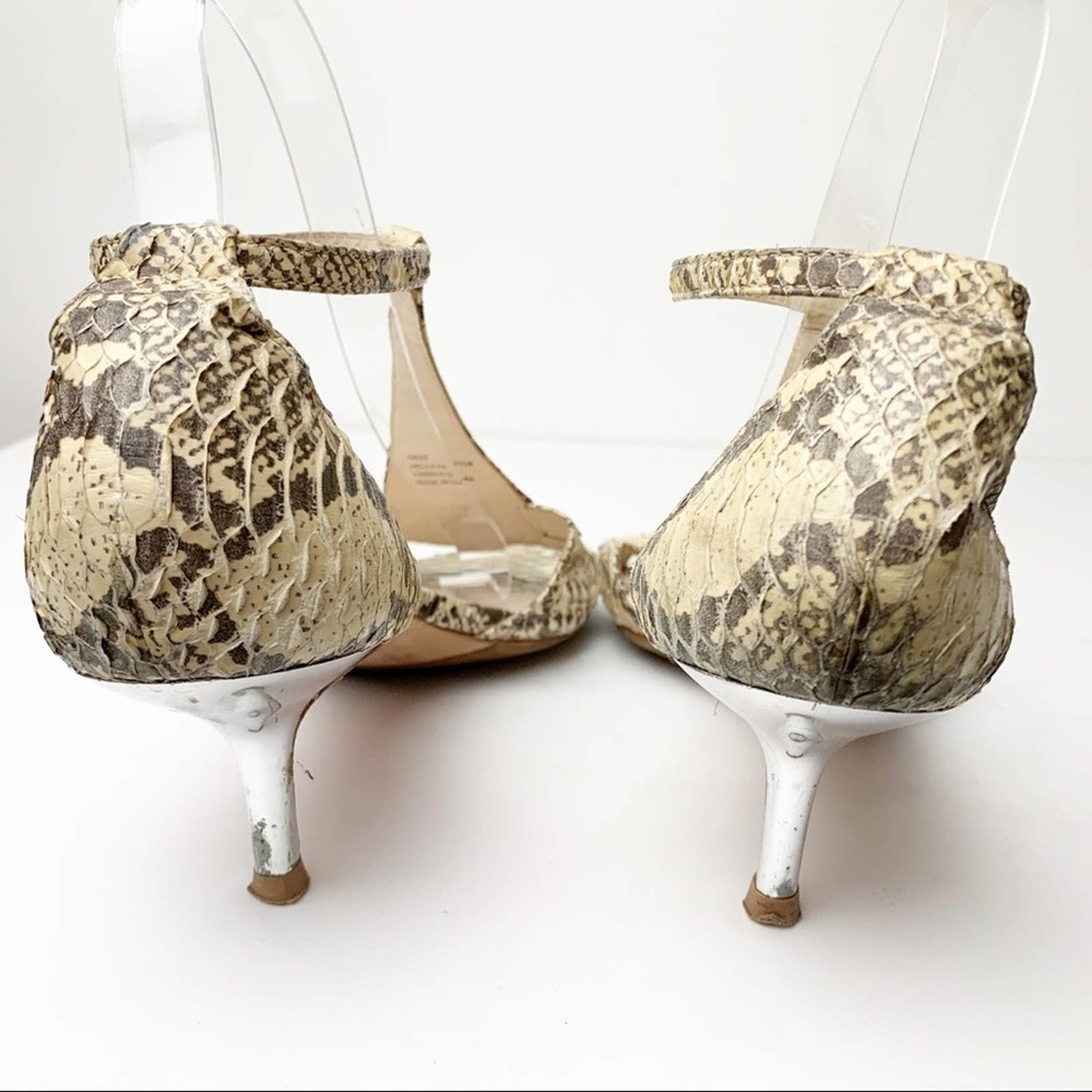 Coach Python Print Snakeskin Heels Sz 8.5 - image 5